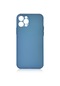 Noktaks - İphone Uyumlu İphone 12 Pro Max - Kılıf Mat Ultra İnce Slims Kapak - Saks Mavi