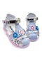 Beebron Ortopedik Kız Bebek Sandaleti Buket Serisi Bkt2409 Mavi Gümüş