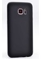 Mutcase - Samsung Uyumlu Galaxy S7 Edge - Kılıf Mat Renkli Esnek Premier Silikon Kapak - Siyah