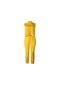 Ikkb Kadın Kolsuz İçi Boş Takım Elbise İki Parçalı Sarı Set