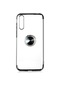 Noktaks - Huawei Uyumlu Huawei P Smart S / Y8p Aqm-lx1 - Kılıf Yüzüklü Kenarları Renkli Arkası Şeffaf Gess Silikon - Siyah