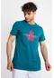 Adam Boxes Baskılı O-Yaka T-shirt Anillo - Göl Yeşili-Petrol Yeşili