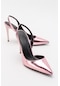 Luvishoes Twine Metalik Pembe Kadın Topuklu Ayakkabı