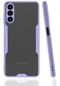 Samsung Galaxy A04s Kılıf Parfe Silikon Kapak Kamera Korumalı Kılıf Ultra Ince Buzlu Mat Renkli - Mor