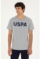 U.s. Polo Assn. Erkek Gri Melanj Tişört Basic 50279620-vr086 Gri Melanj