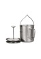 Flybuy Titanyum French Press Kamp Kahve Makinesi 750ml - Renkli Pişirme Seti Çok Renkli