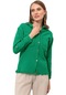 Kadın Yeşil Çift Cepli Altı Püsküllü Gömlek-22839-yeşil