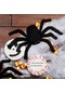 Halloween 30 Cm Peluş Siyah Renk Esnek Ayaklı Örümcek Dekor 1 Adet
