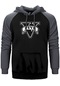 Gta Five Black Logo Gri Renk Reglan Kol Kapşonlu Sweatshirt