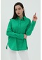 Uzun Kol Oversize Basic Gömlek - Yeşil-yeşil