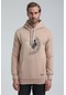 New World Polo Kapüşonlu Bej Slim Fit Hoodie 22fwm64030 BEJ