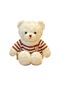 Turki Teddy Ayı Plush Toy Renkli Pillow 50cm Beyaz Vidal Kırmızı Çizgili