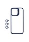 Noktaks - iPhone Uyumlu 15 Pro Max - Kılıf Kamera Lens Korumalı Standlı Lensli Klon Kapak - Lacivert