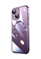 Kilifone - İphone Uyumlu İphone 14 Plus - Kılıf Sert Kablosuz Şarj Destekli Riksos Magsafe Kapak - Derin Mor