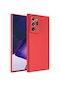 Tecno - Samsung Galaxy Uyumlu Note 20 Ultra - Kılıf İçi Kadife Koruyucu Mara Lansman Kapak - Kırmızı
