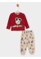 Mickey Mouse Lisanslı Erkek Bebek Pijama Takımı 21459-bordo