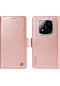 İçin Xiaomi Redmi Note 14 Pro+ 5g/ Note 14 Pro 5g/ Poco X7 5g Kılıf Yan Toka Pu Deri Telefon Kapağı Litchi Dokusu - Gül Altın Gül Altın