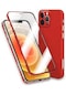 iPhone 11 Pro Max Uyumlu Premium 360 Koruyucu Ultra İnce Mikrofiber Çizilmeye Karşı Cep Telefonu Kılıfı Kırmızı