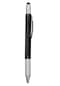 Siyah 6in1 Çok İşlevli Çakı Tükenmez Kalem Tornavida Cetvel Su Terazisi Yaratıcı Kırtasiye Hediye Dokunmatik Ekran Stylus Tasarım Kapasitif Kalem