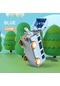 500Ml Sevimli Simülasyon Minibüs Araba Çocuk Saman Su Bardağı Eğlenceli Karikatür Plastik Bardak Taşınabilir Açık Zıplatma Kapak Su Isıtıcısı-Mavi