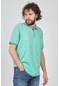 Qwerty Erkek Desenli Slim Fit Polo Yaka T-shirt 5452187 Su Yeşili