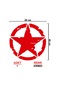 Star Sticker Model 5 - 4x4 Sticker - Off Road Sticker - Jeep Sticker - 40cm X 40cm - Kırmızı