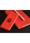 Mutcase - Samsung Uyumlu Galaxy J7 Prime / J7 Prime Iı - Kılıf Yüzüklü Auto Focus Ravel Karbon Silikon Kapak - Kırmızı