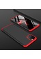 Kilifone - İphone Uyumlu İphone 11 Pro - Kılıf 3 Parçalı Parmak İzi Yapmayan Sert Ays Kapak - Siyah-kırmızı