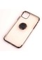 Noktaks - iPhone Uyumlu 11 Pro Max - Kılıf Yüzüklü Kenarları Renkli Arkası Şeffaf Gess Silikon - Siyah