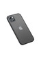 Tecno - İphone Uyumlu İphone 13 - Kılıf Arkası Mat Kenarları Renkli Sert Retro Kapak - Siyah