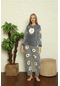 Tampap Kadın Polar Peluşlu Pijama Welsoft Takım  2191- Gri