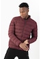 Maraton Sportswear Regular Erkek Dik Yaka Takma Kol Basic Bordo Mont 22314-bordo Bordo