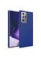 Tecno - Samsung Galaxy Uyumlu Note 20 Ultra - Kılıf Metal Çerçeve Ve Buton Tasarımlı Silikon Luna Kapak - Sierra Mavi