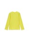 Lovetti Fosforlu Sarı Kız Çocuk Interlok Sıfır Yaka Uzun Kol Tişört 1008S021