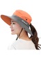 Kadın Renk Bloklu Şapka Turuncu