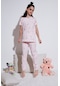 Lela Kız Çocuk Pijama Takımı 6651002 Pembe-beyaz