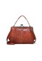 Kahverengi Kadın Crossbody Çanta Yumuşak Pu Deri Çanta Kadın  Vintage Moda Sling Çanta