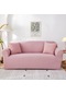Pembe Elastik Kanepe Kapakları Oturma Odası İçin Geometrik Koltuk Örme Mısır Izgara Kumaş Kanepe Slipcovers Sandalye Koruyucu Ev Dekor 1 Seat 90-140cm