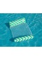 Su Üzerinde Şişirilebilir Yatar Katlanabilir Arkalık Yüzen Yatak Şişirilebilir Yüzen Sıra, Stil: Çapraz Çizgiler Yeşil
