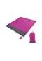 Novahub Polyester Su Geçirmez Ekose Kumaş Cep Piknik Mat Açık Kamp Plaj Mat, Boyutu: 2.1 X 2m Rose Red + Dark Gray Gri, Ekose Tasarım Gri