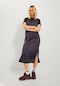 Jack & Jones Kadın Askılı Saten Elbise - Cleo 12200167 Asphalt