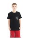 Tommy Life Siyah Ön Cepli Nakış Detaylı O Yaka Standart Kalıp Erkek Çocuk T-shirt - 11116 Siyah