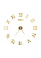 Suntek Ofis Otel Ev İçin Yaratıcı Büyük Çıkartma DIY Duvar Saati Parlak Altın