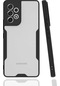 Noktaks - Samsung Galaxy A53 5g Uyumlu - Kılıf Kenarı Renkli Arkası Şeffaf Parfe Kapak - Siyah