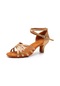 Kadın Latin Dans Ayakkabıları Balo Salonu Dans Ayakkabıları Orta Topuklu 5 Cm Size34-41 Bej