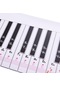 Parmak Versiyonu Piyano Klavyesi Alıştırma Tablosu 88 Tuş Notalar + Çıta X-02