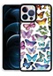 Noktaks - İphone Uyumlu İphone 13 Pro - Kılıf Desenli Koruyucu M-fit Kapak - Butterfly No3