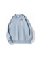 Kadın Çiçek Nakış İşlemeli Uzun Kollu Sweatshirt Bebe Mavi Mavi