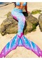Ikkb Yaz 3 Parçalı Moda Boyundan Bağlamalı Balık Etekli Bikini Kadın Mayo Açık Mavi