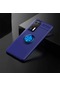 Kilifone - Huawei Uyumlu P40 - Kılıf Yüzüklü Auto Focus Ravel Karbon Silikon Kapak - Mavi